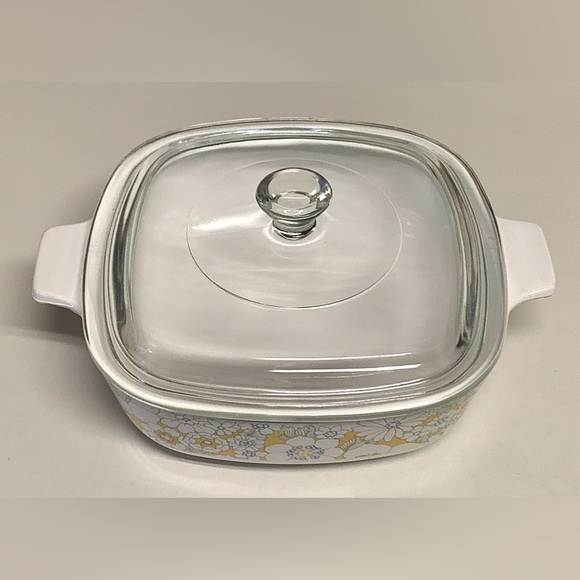 1970 Vintage 2nd Edition Floral Bouquet 1 Qt Corning Ware P 1 B Lidded Casserole - Picture 16 of 16